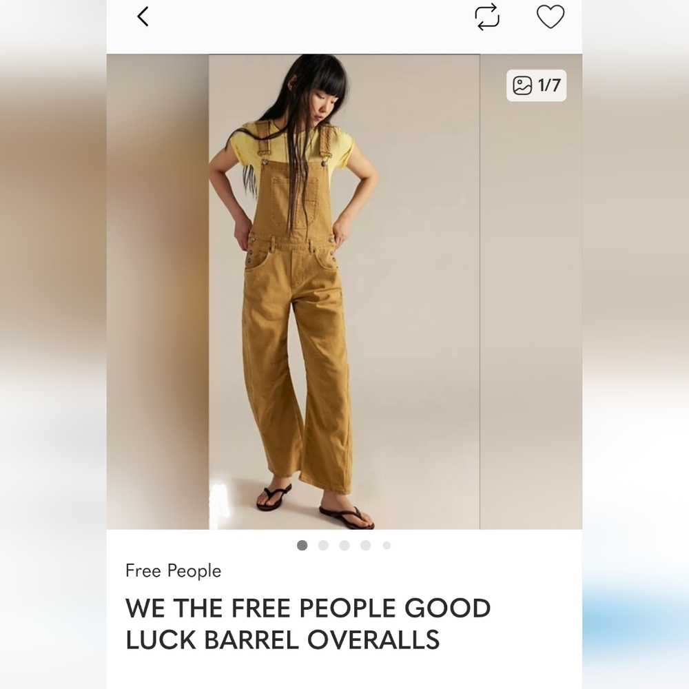 Free People Mustard Yellow Corduroy Overalls